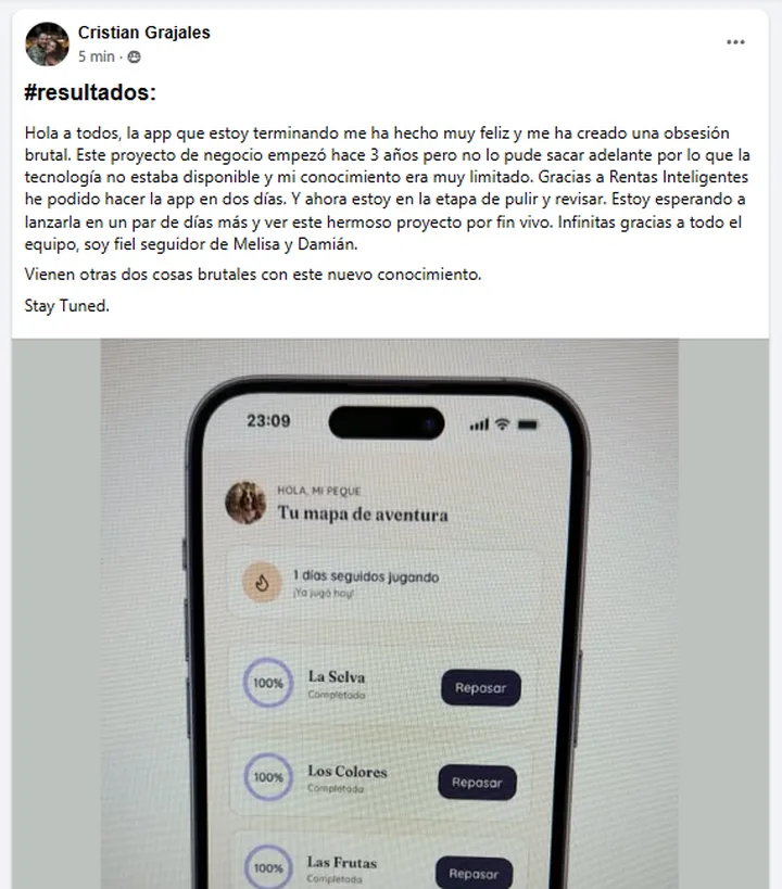 Testimonio Cristian sobre Renta Inteligente